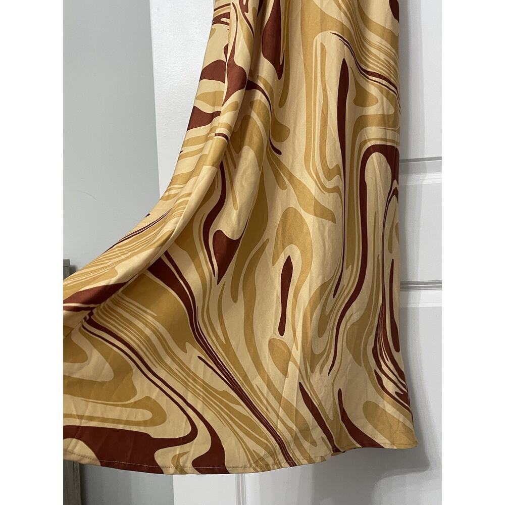 Y2K Swirl Print Slip Midi Dress Grunge Whimsigoth Bombshell Party Summer Maxi - Picture 12 of 12